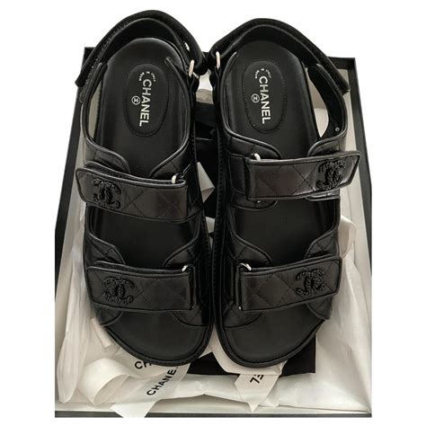 black dad sandals chanel|More.